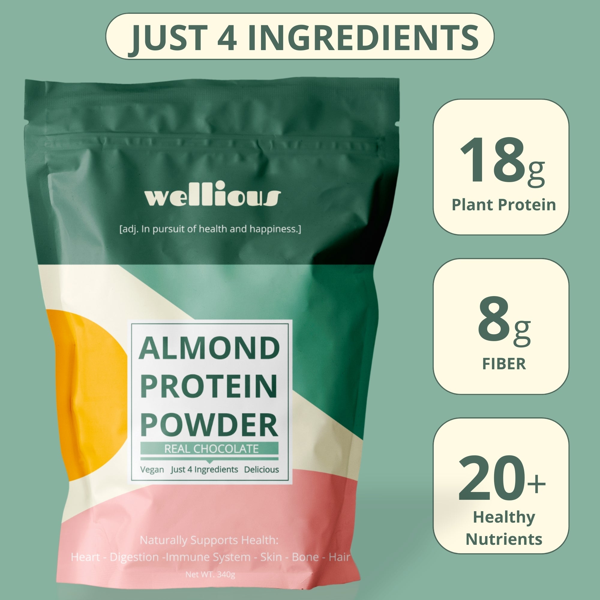 Wellious Protein Powder  -  Real Chocolate