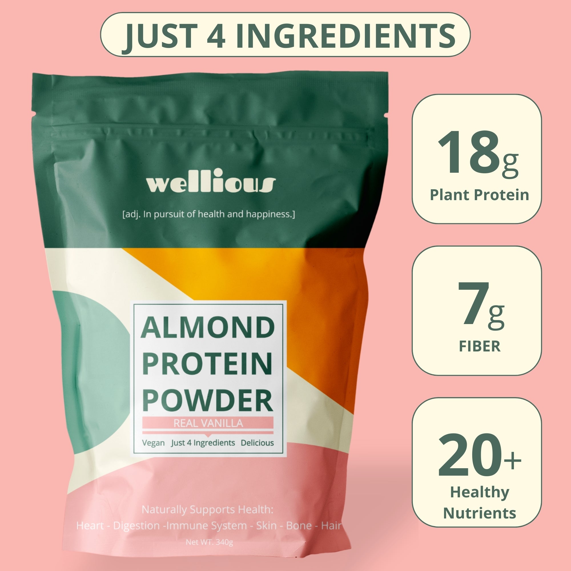 Wellious Protein Powder - Real Vanilla