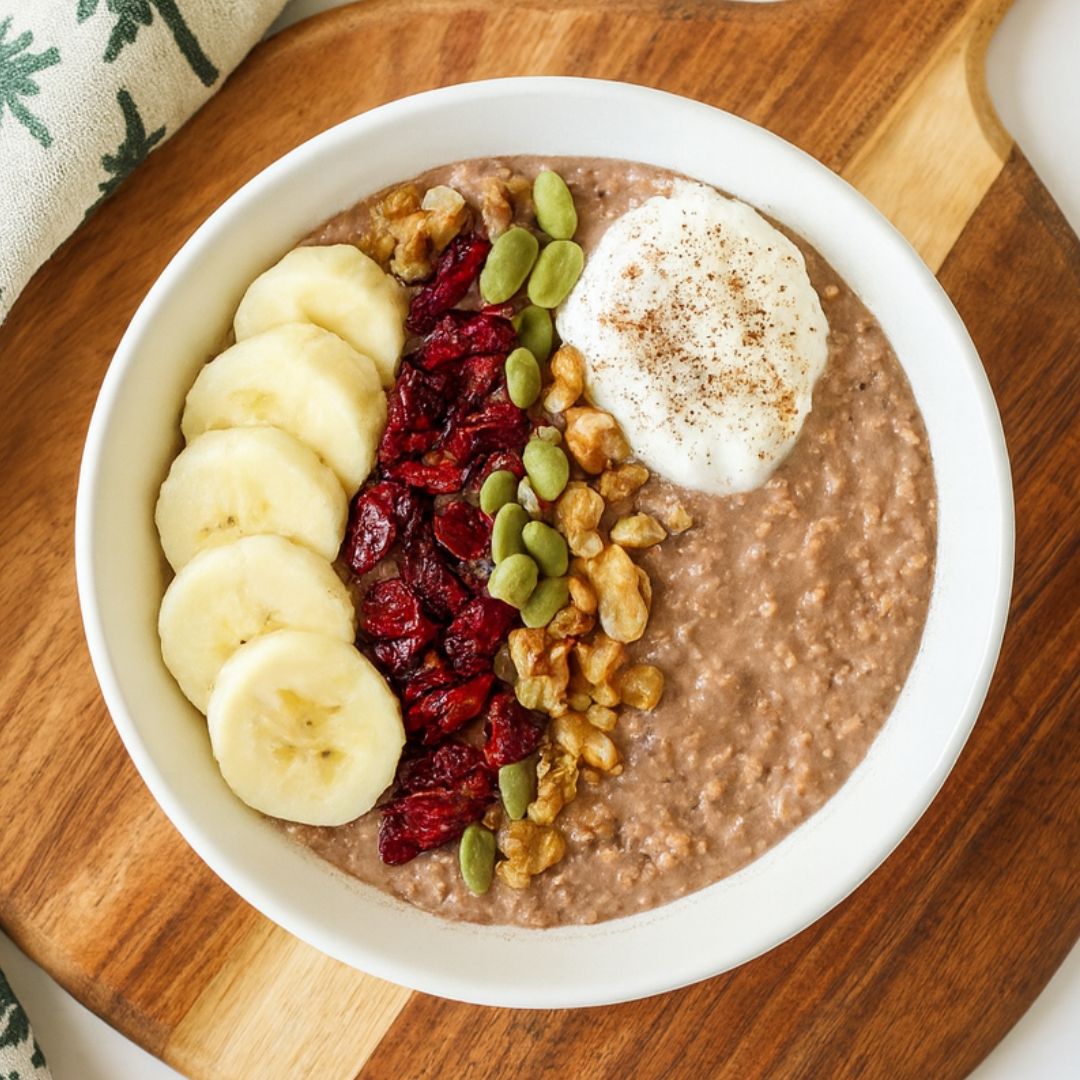 Peanut Butter Chocolate Overnight Oats - High Protein