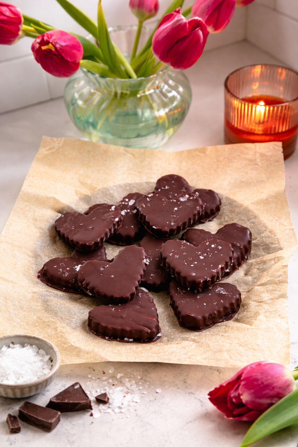 Chocolate Peanut Butter Protein Hearts