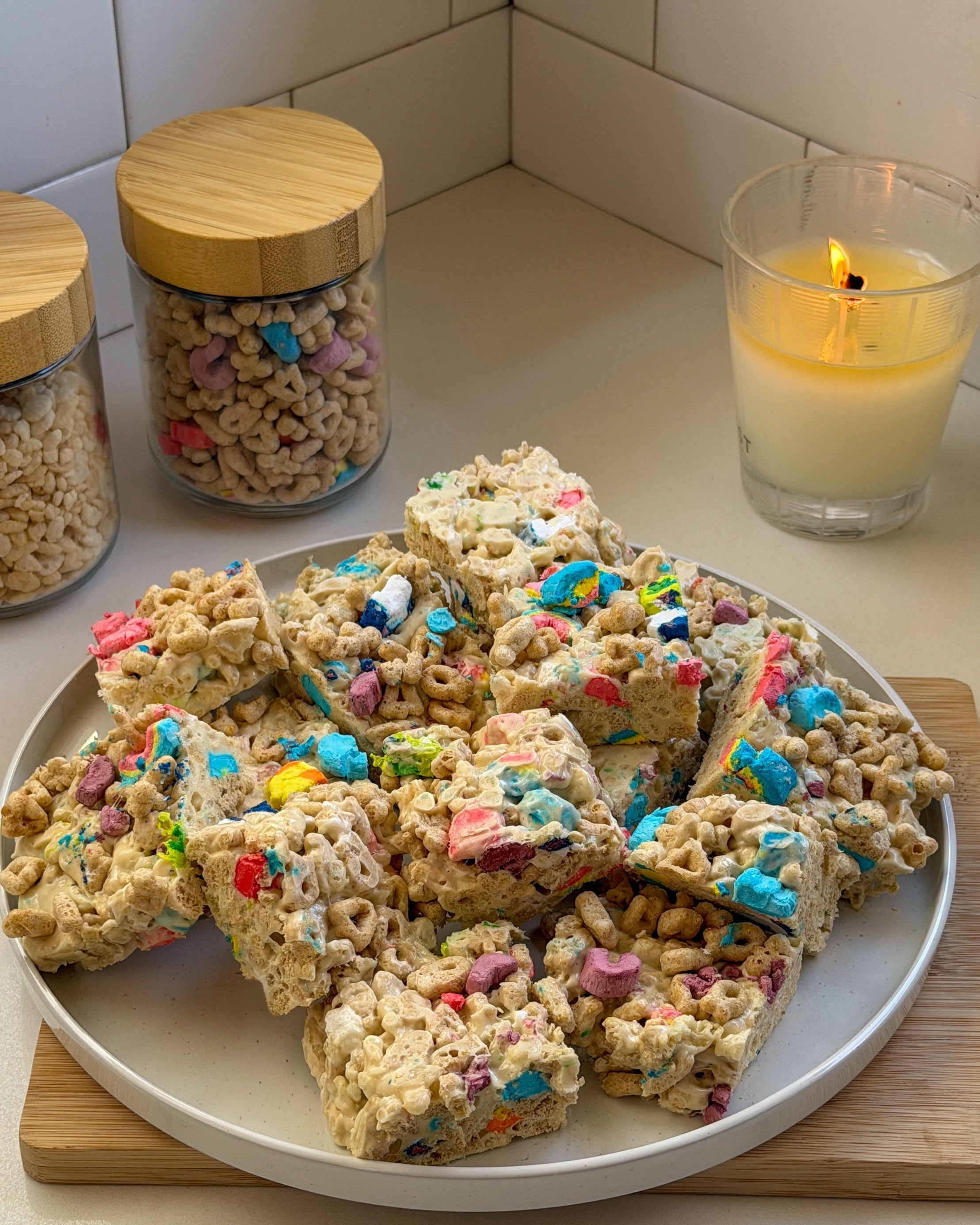 Lucky Charm Protein Rice Krispie Treats