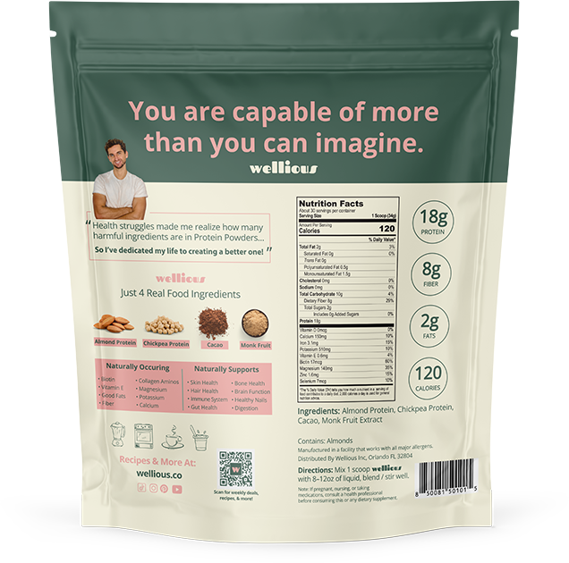 Real Chocolate - Wellious Protein - 30 Scoops