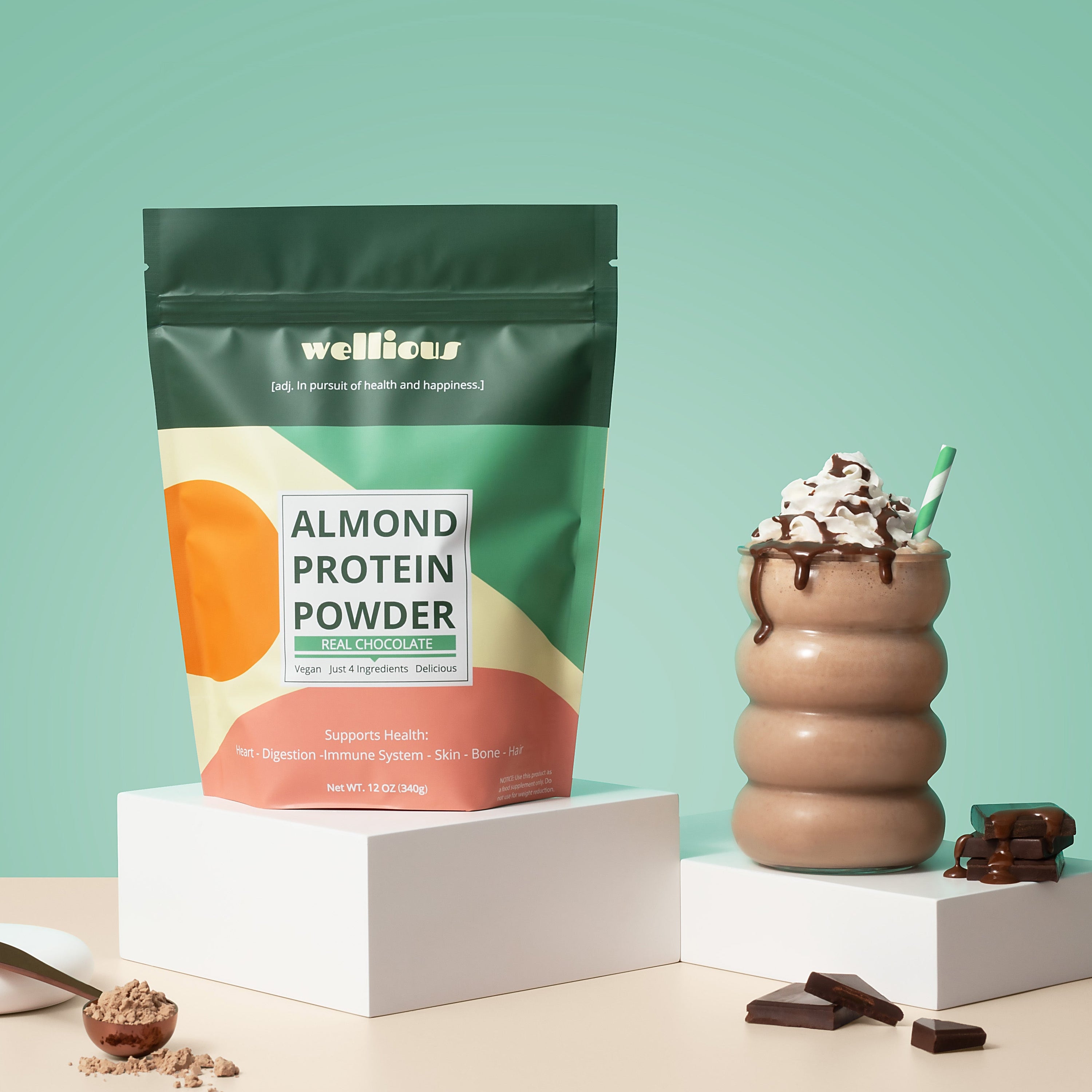 Wellious Protein Powder  -  Real Chocolate