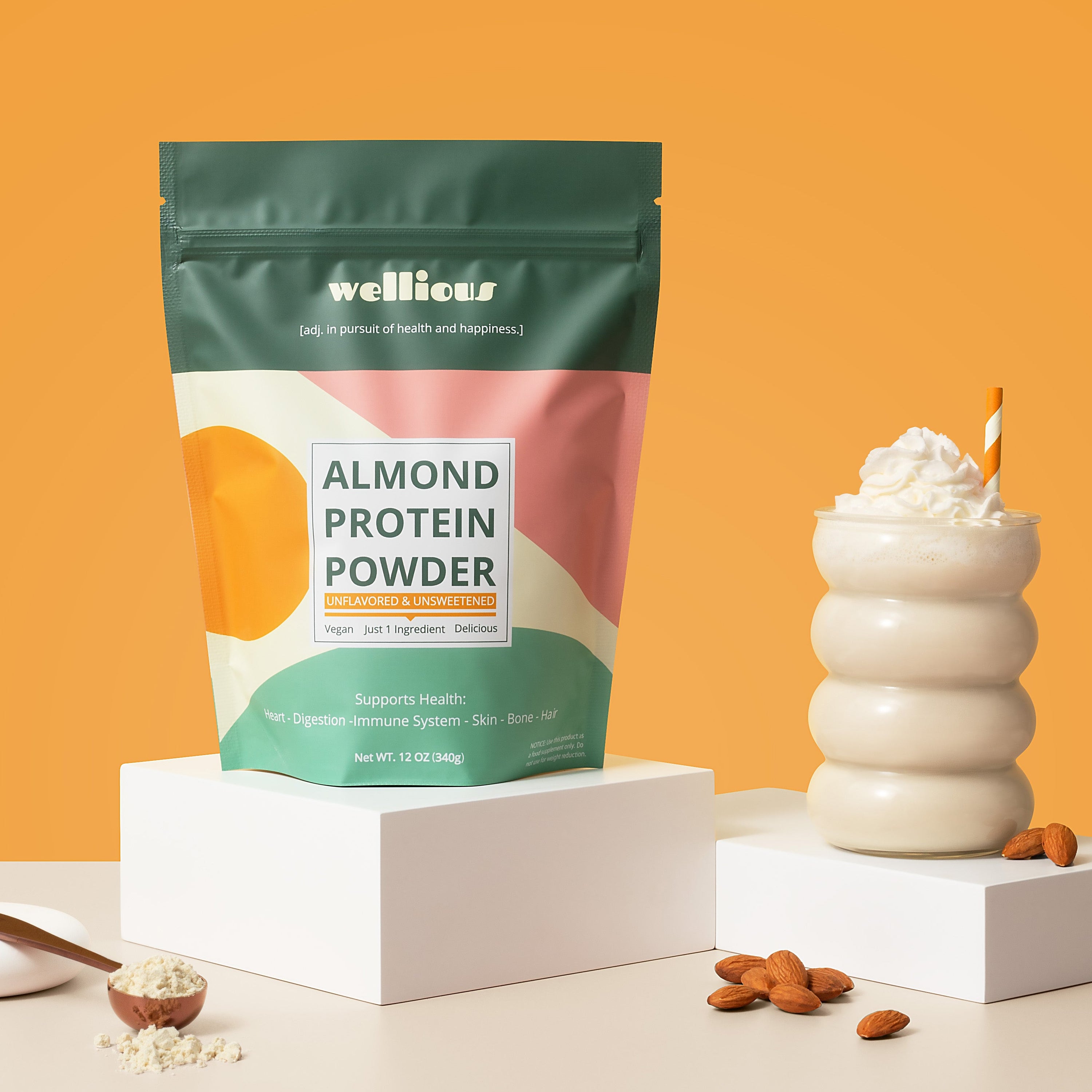 Wellious Protein Powder - Unflavored & Unsweetened