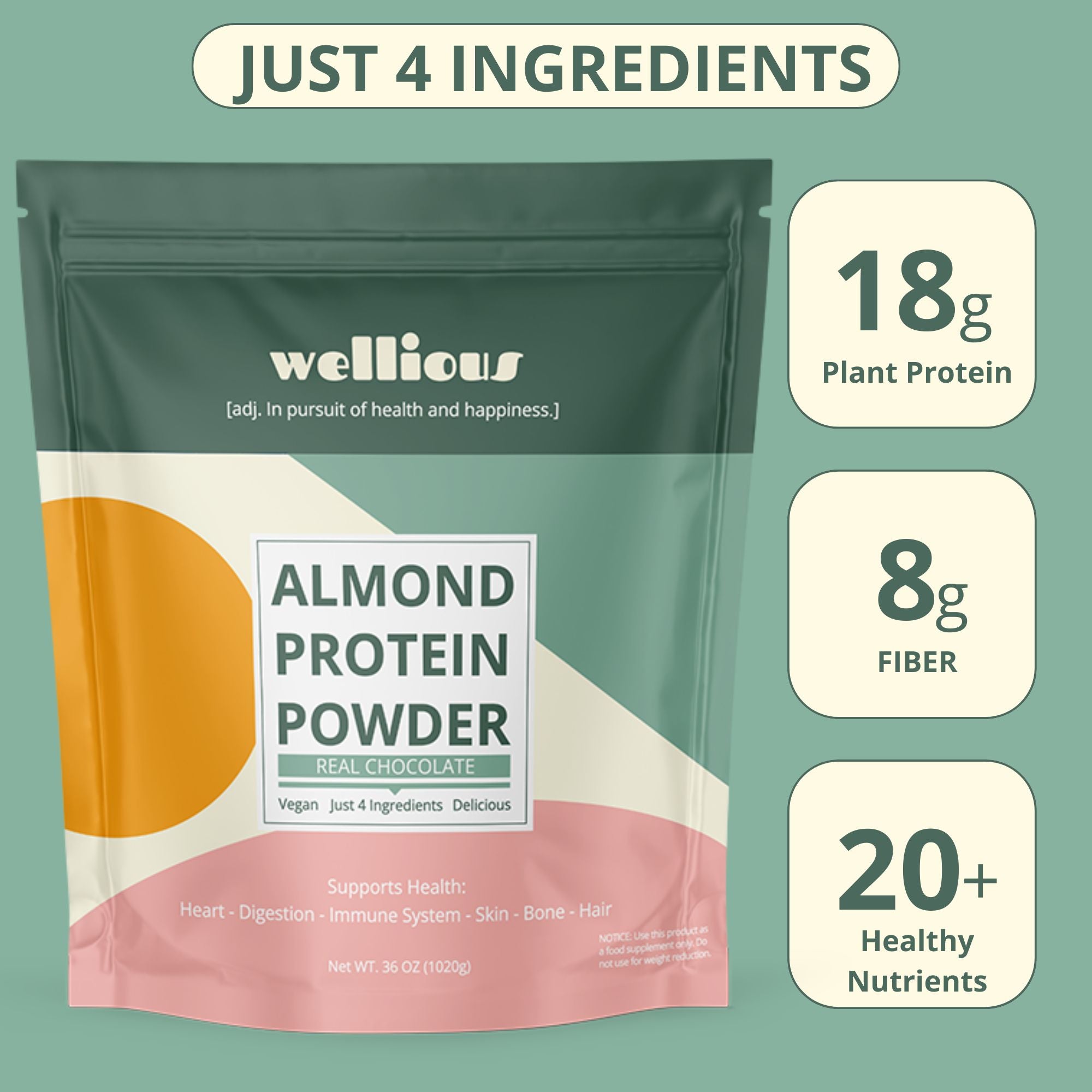Real Chocolate - Wellious Protein - 30 Scoops